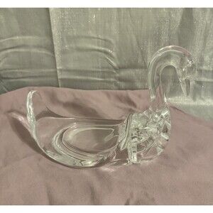 Vintage Lucite Acrylic Swan Towel Holder Clear Mid-century Modern Bath Kitchen